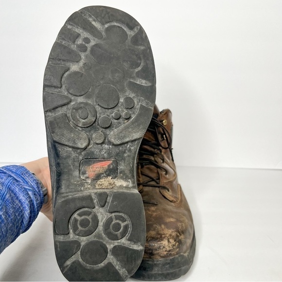 Red Wing Steel Toe 4421 Flexbond 6” Work Boot Internal Metal Guard Brown Leather main image 5